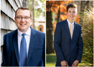 Garrett Pratt, left, was named Utica University's Class of 2025 valedictorian. Jack Hrustich III, right, was named salutatorian. Photos courtesy of Utica University.